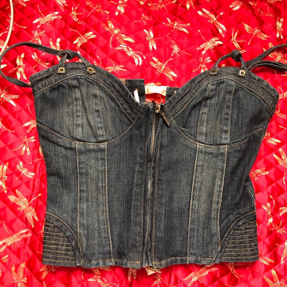 Denim bustier